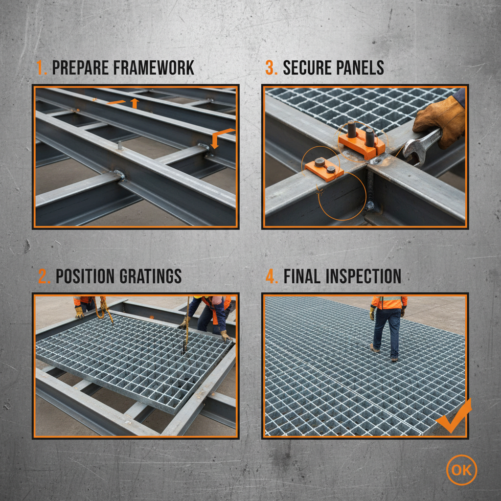 High Performance Industrial Metal Grating Floor for Safety and Drainage