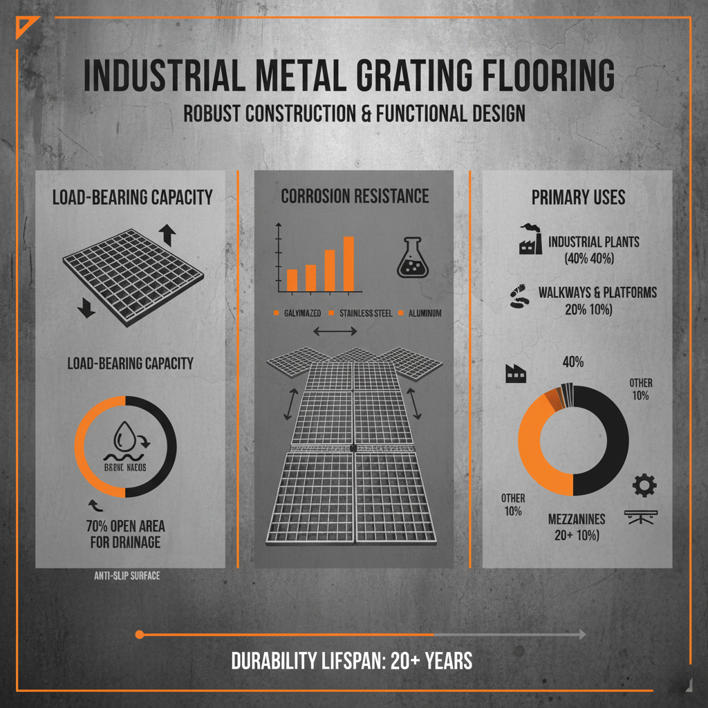 High Performance Industrial Metal Grating Floor for Safety and Drainage