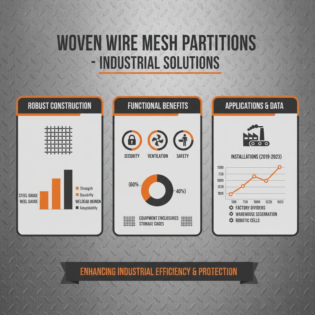 Industrial Security and Spatial Organization with woven wire mesh partitions