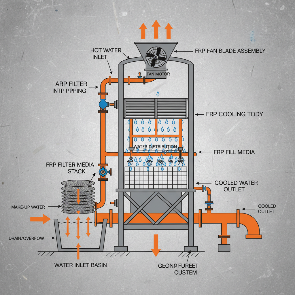 Industrial Filter Cooling Tower for Efficient Thermal Management