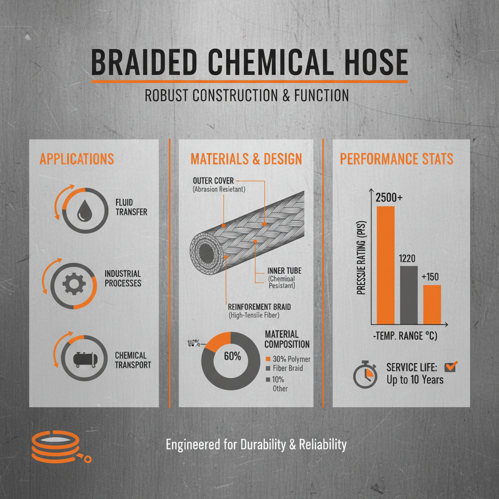 High Performance Braided Chemical Hose for Industrial Fluid Transfer