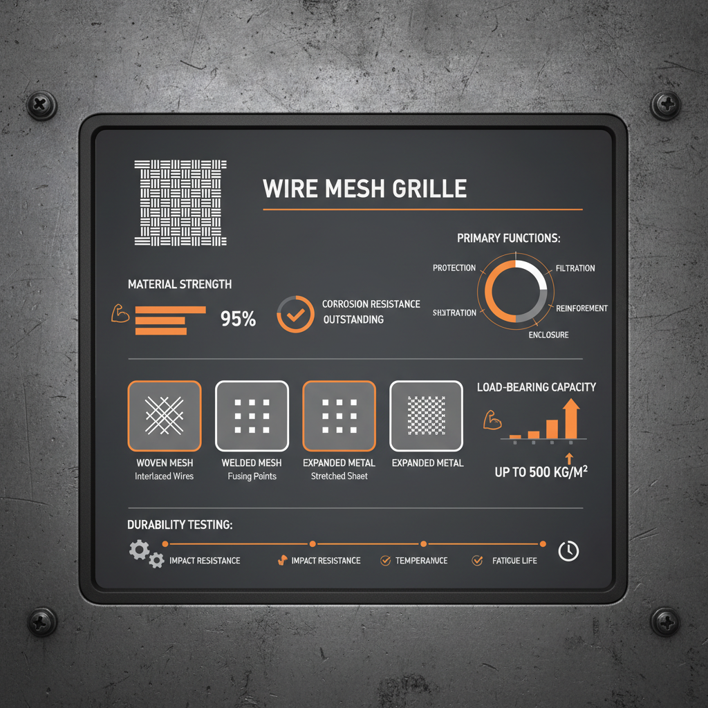 Industrial Wire Mesh Grille for Ventilation and Security Solutions