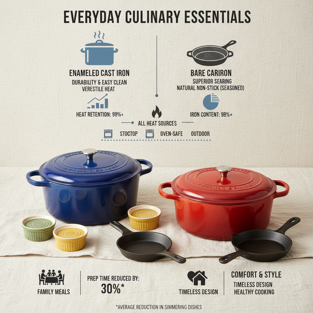 Premium Cast Iron Casserole Dish Set for Professional Cooking