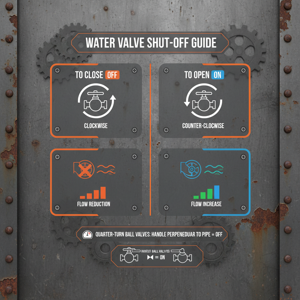 which way to turn water valve off