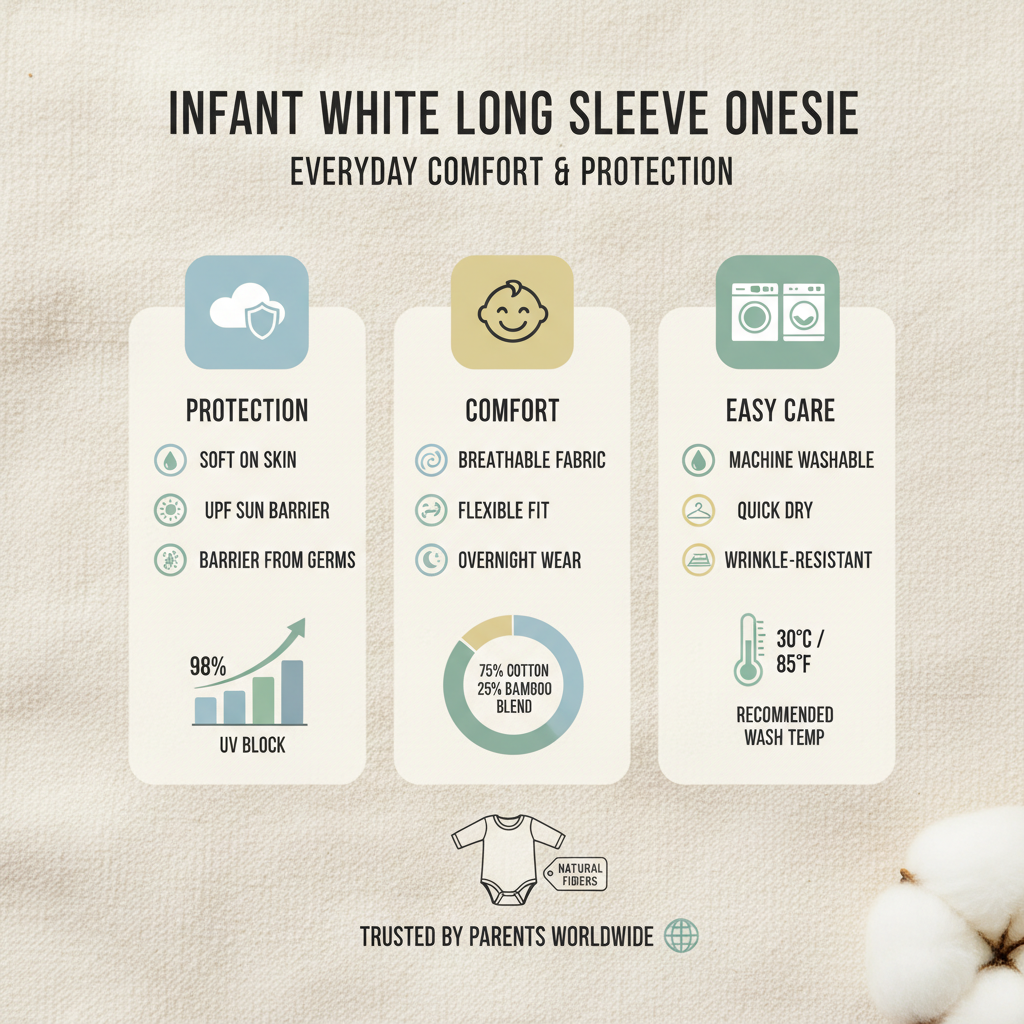 infant white long sleeve onesie