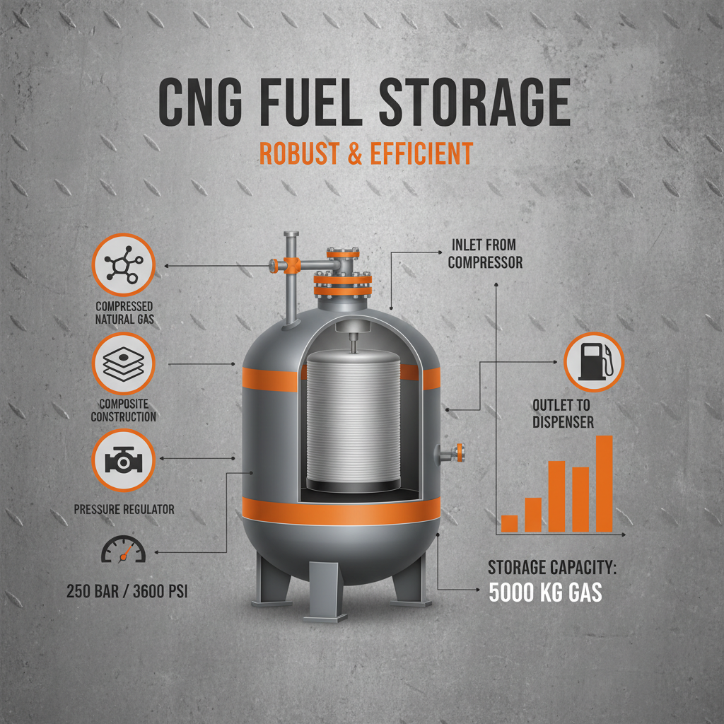 cng tank at fuel filling station