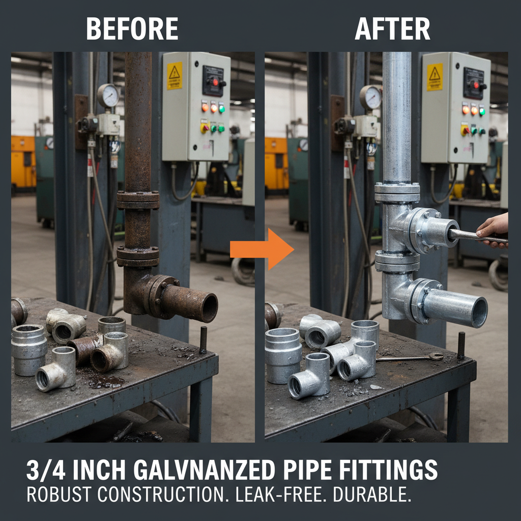 3 4 inch galvanized pipe fittings