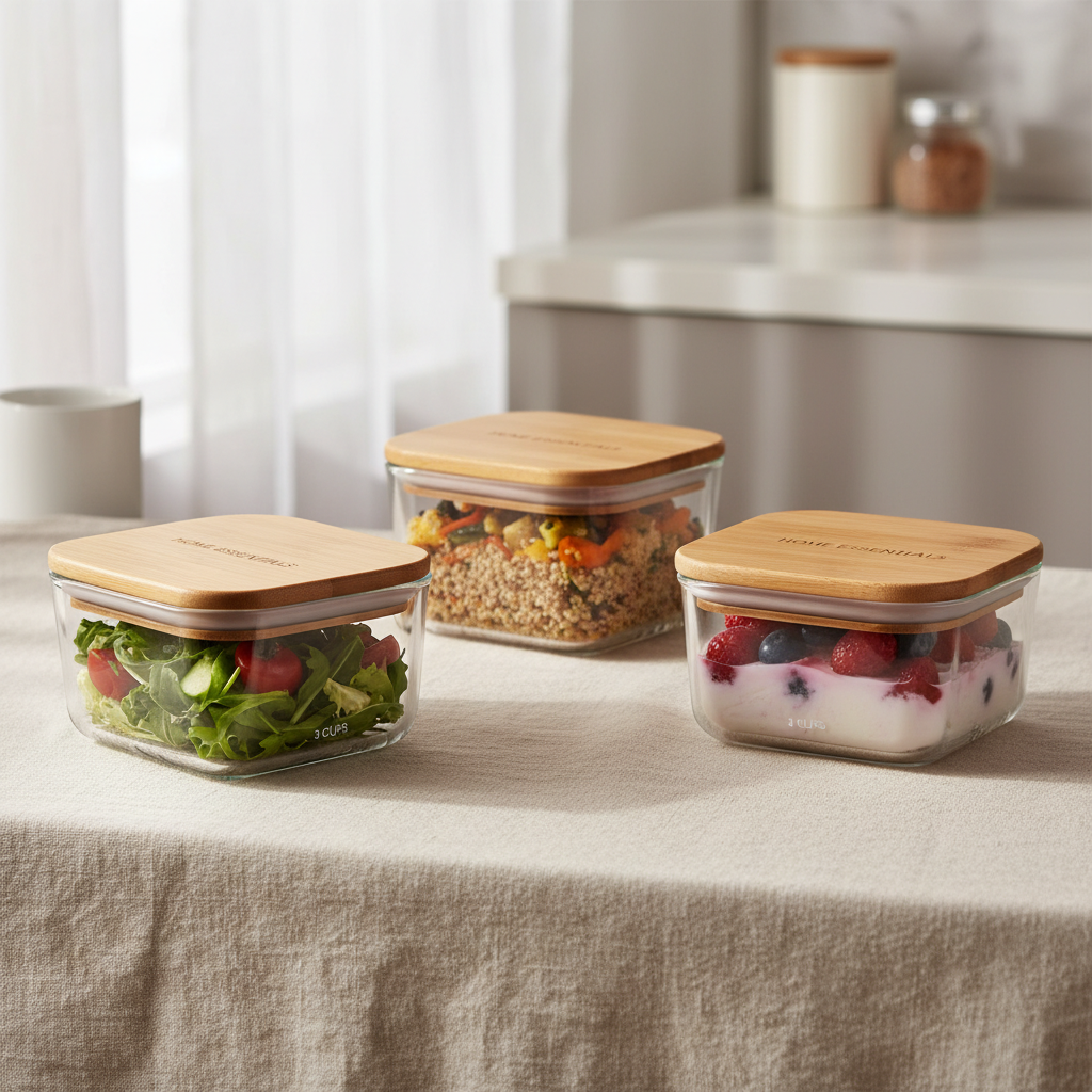 3 cup glass food storage containers