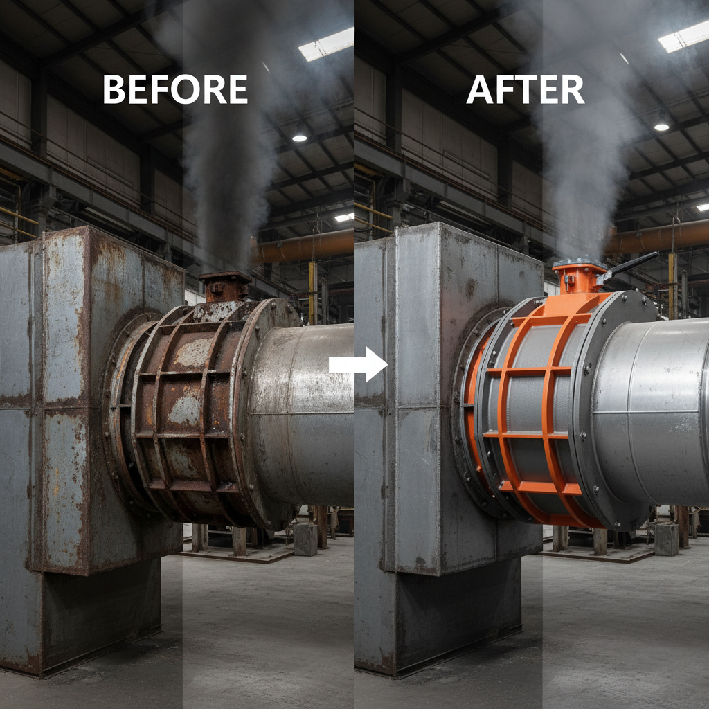 Industrial Fiberglass Damper for Corrosion Resistant Flow Control