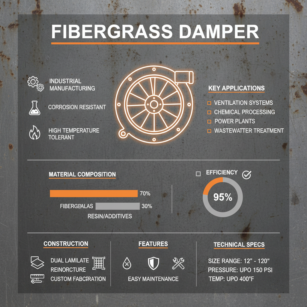 Industrial Fiberglass Damper for Corrosion Resistant Flow Control
