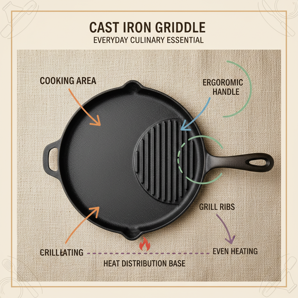 Professional Cast Iron Griddle Guide for Heat Retention and Cooking
