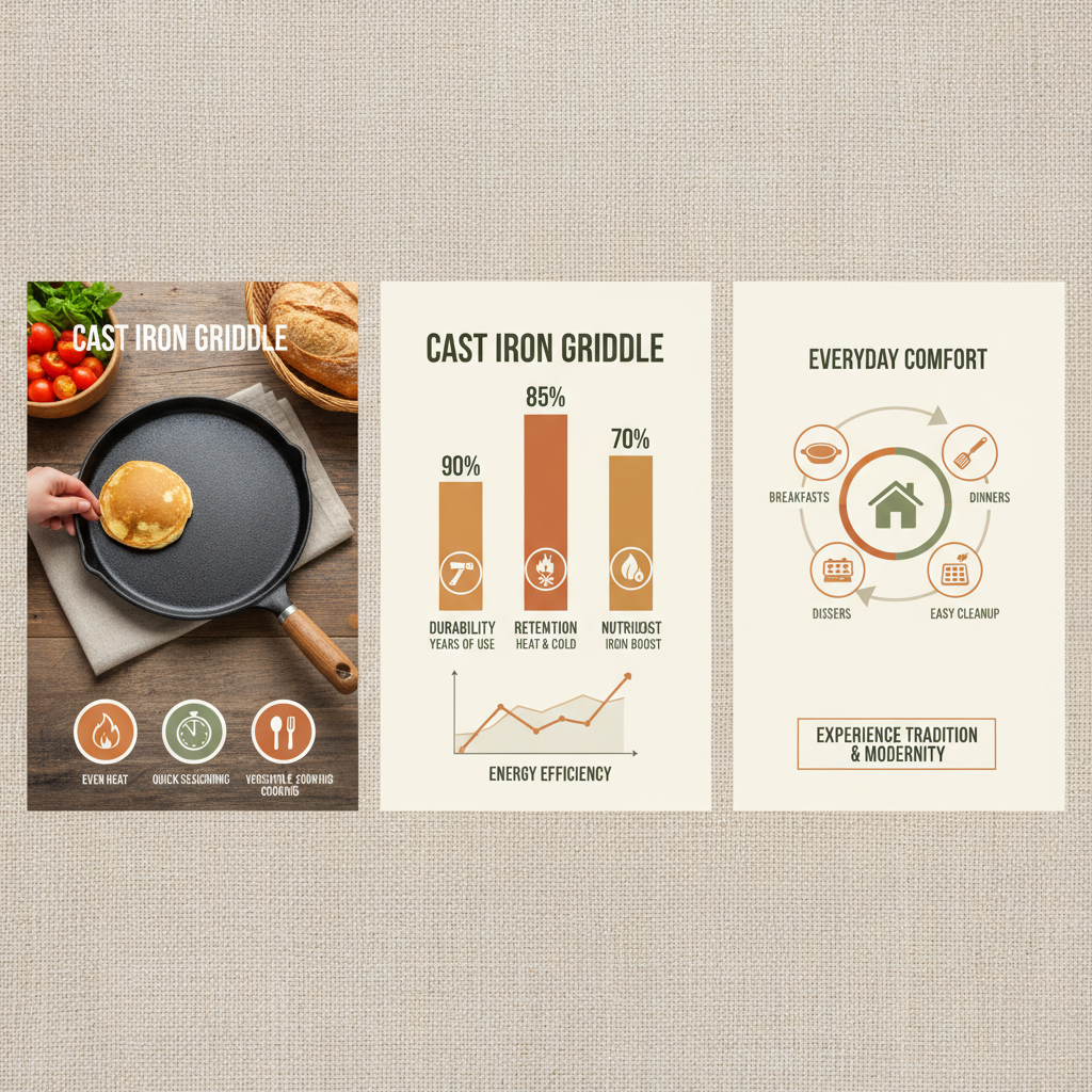 Professional Cast Iron Griddle Guide for Heat Retention and Cooking
