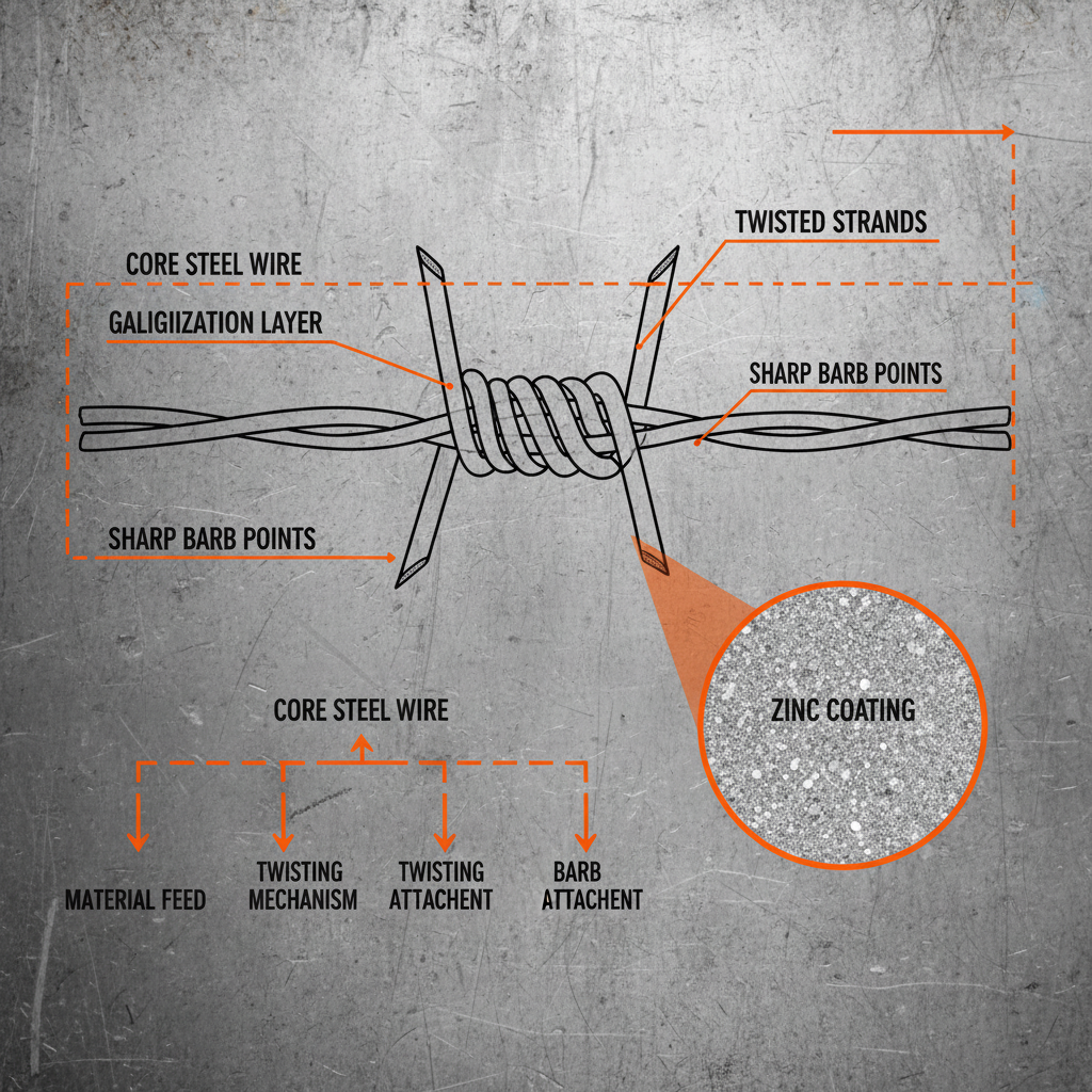 High Strength Galvanized Barbed Wire for Durable Perimeter Security