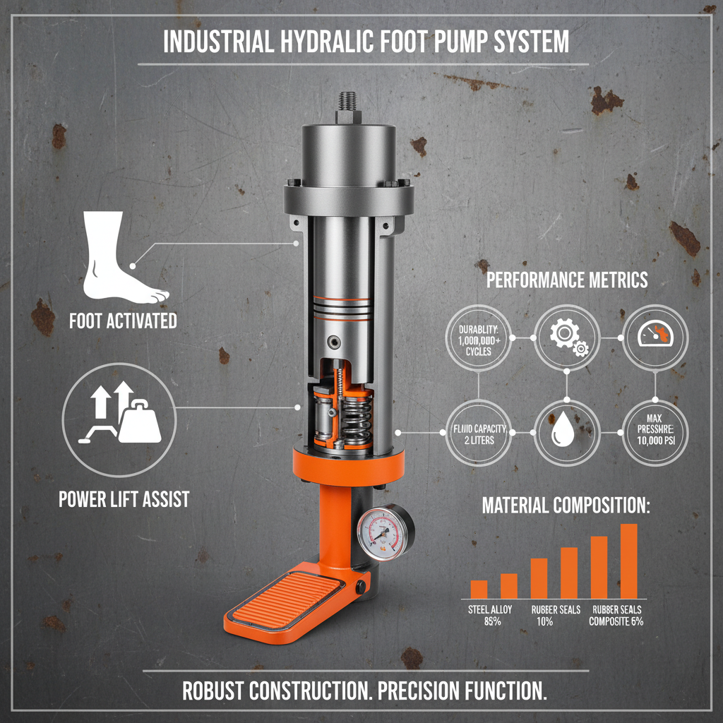 Industrial high quality foot pump hydraulic cylinder for lifting