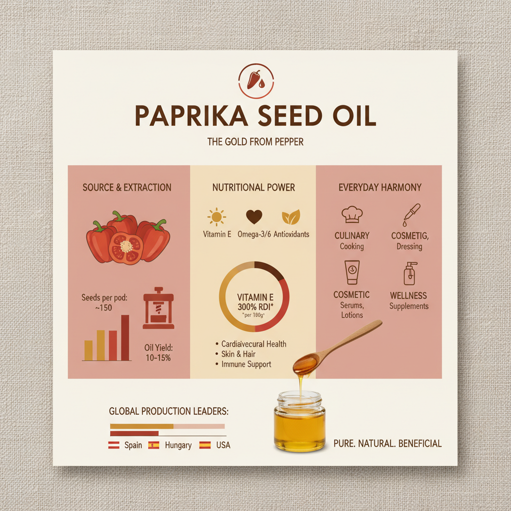 Sustainable Benefits and Industrial Uses of paprika seed oil