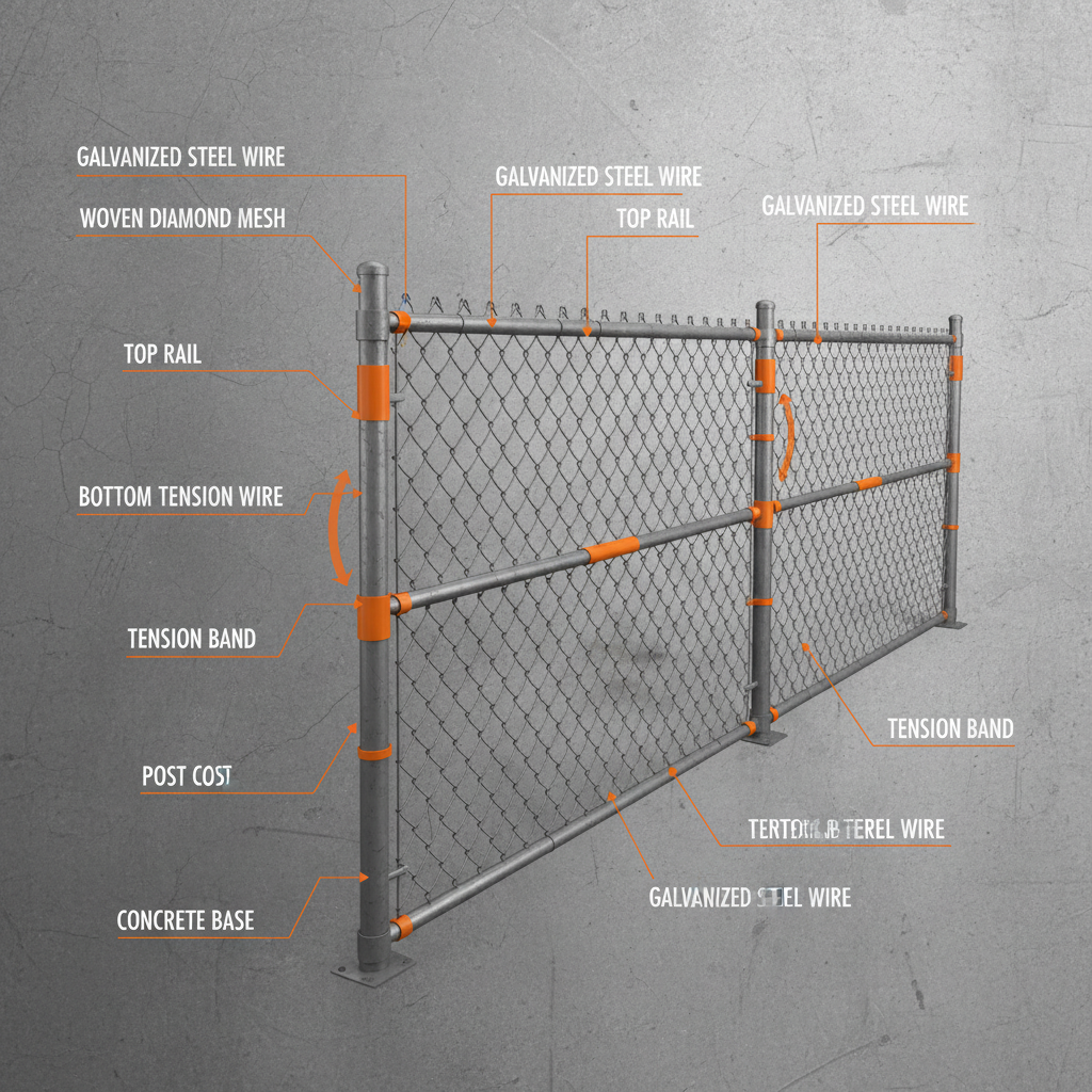 Durable Galvanized Chain Link Fence for Industrial Security Solutions