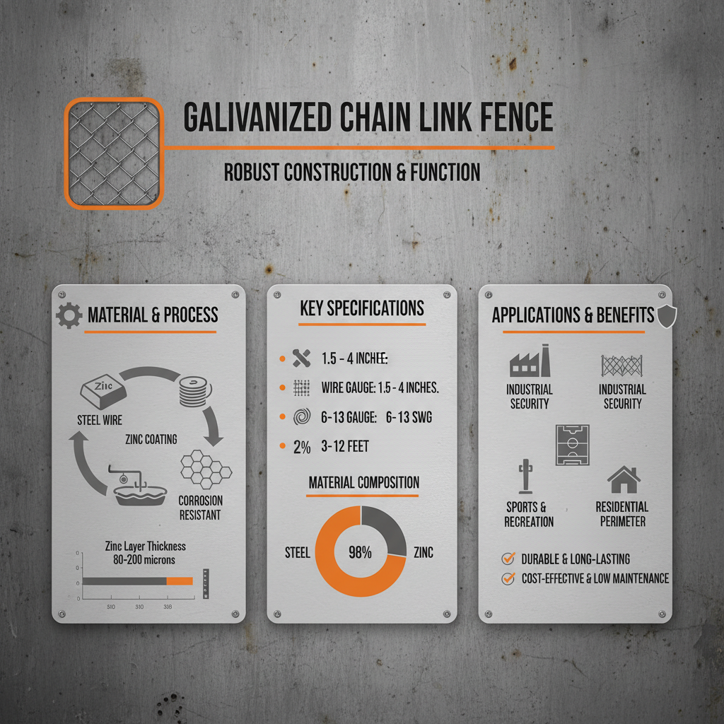 Durable Galvanized Chain Link Fence for Industrial Security Solutions