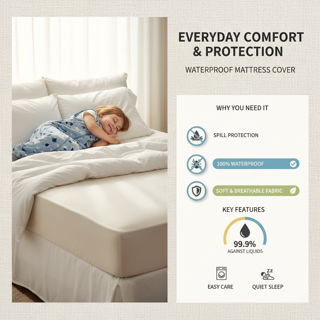Premium waterproof mattress cover for home and hotel hygiene