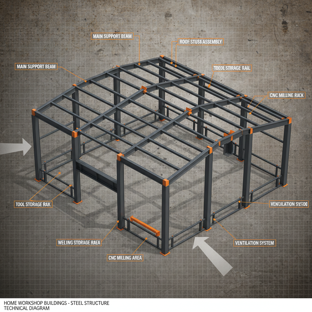 Modern Design and Engineering of Durable home workshop buildings