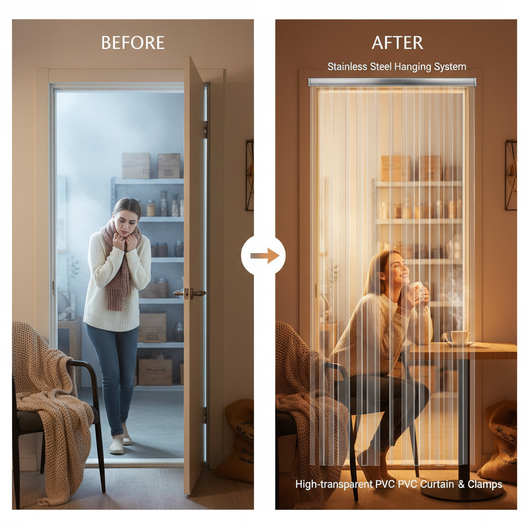 Industrial Anti Cold PVC Strip Curtain for Cold Storage Insulation