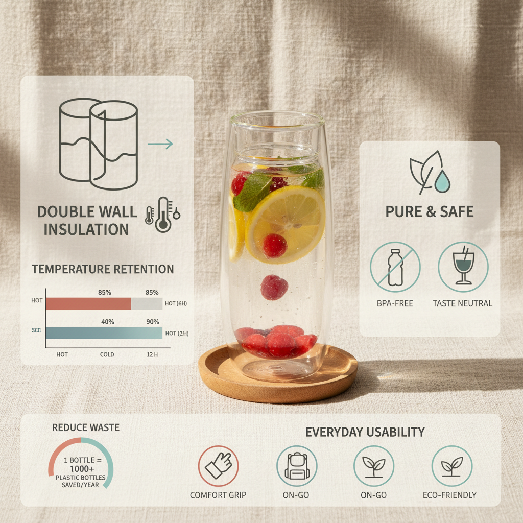 Benefits of Using a Double Wall Glass Water Bottle for Hydration