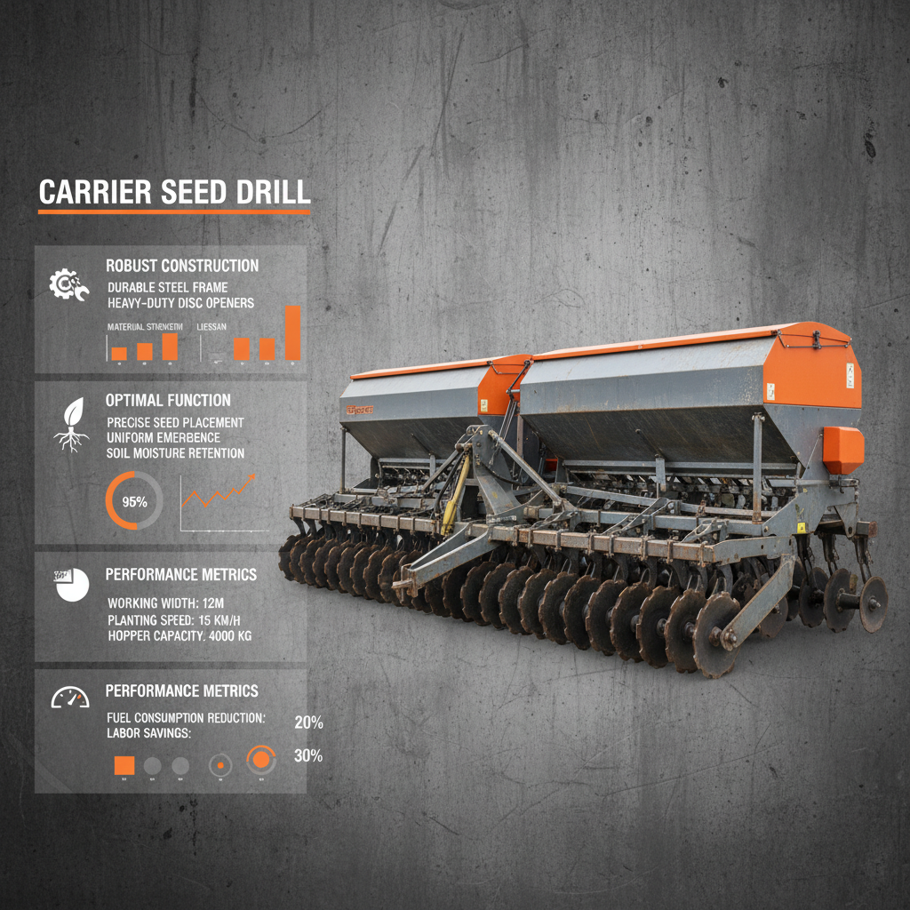Modern Carrier Seed Drill for Precision Farming and High Yield