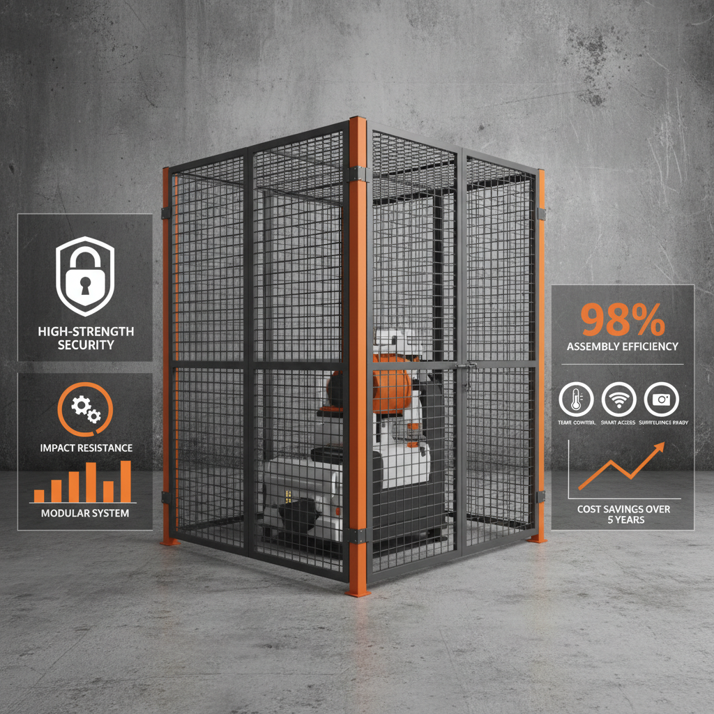 Industrial Wire Mesh Security Cage for Warehouse Asset Protection