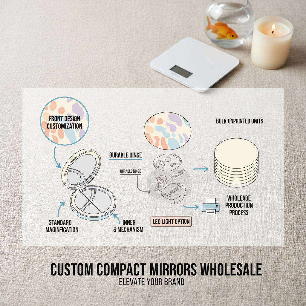 High Quality Custom Compact Mirrors Wholesale for Brand Promotion