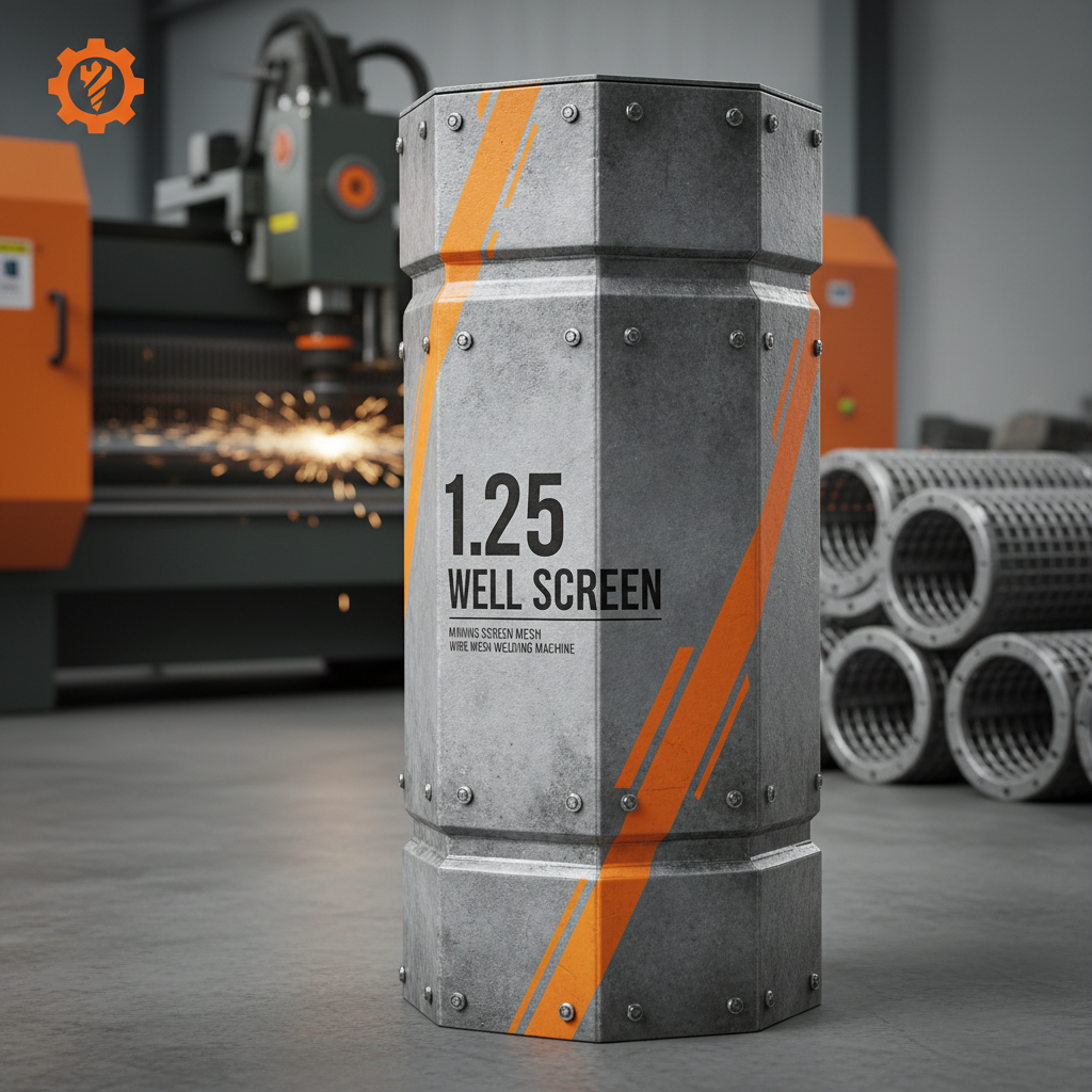 Precision 1.25 well screen for High Yield Water Well Engineering