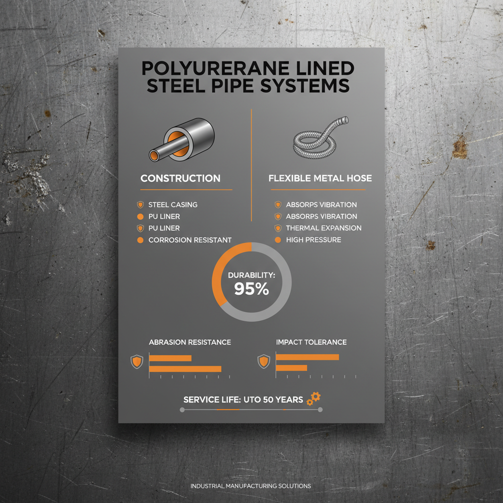Industrial Polyurethane Lined Steel Pipe for Abrasion Resistance