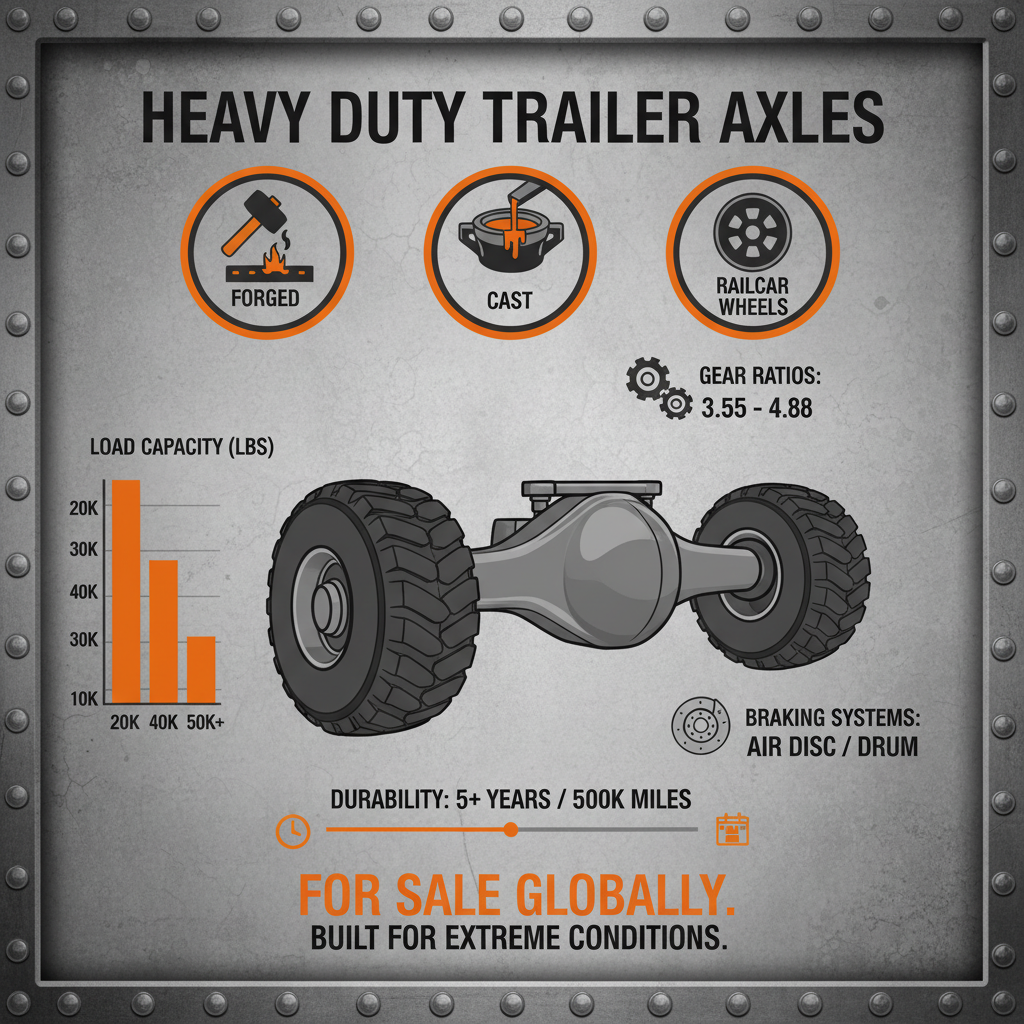 High Quality Heavy Duty Trailer Axles for Sale and Engineering