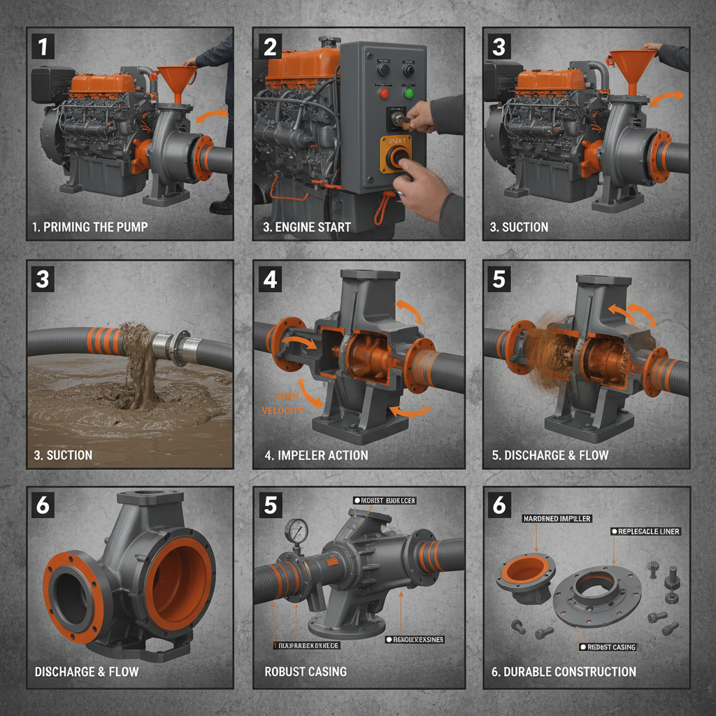 High Performance Engine Driven Slurry Pump for Industrial Mining