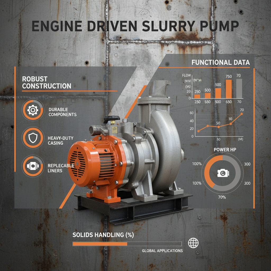 High Performance Engine Driven Slurry Pump for Industrial Mining