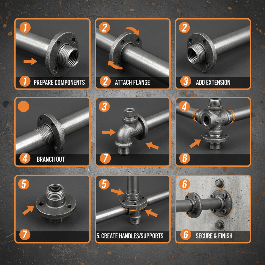 Premium Decorative Pipe Flange for Industrial and Modern Design