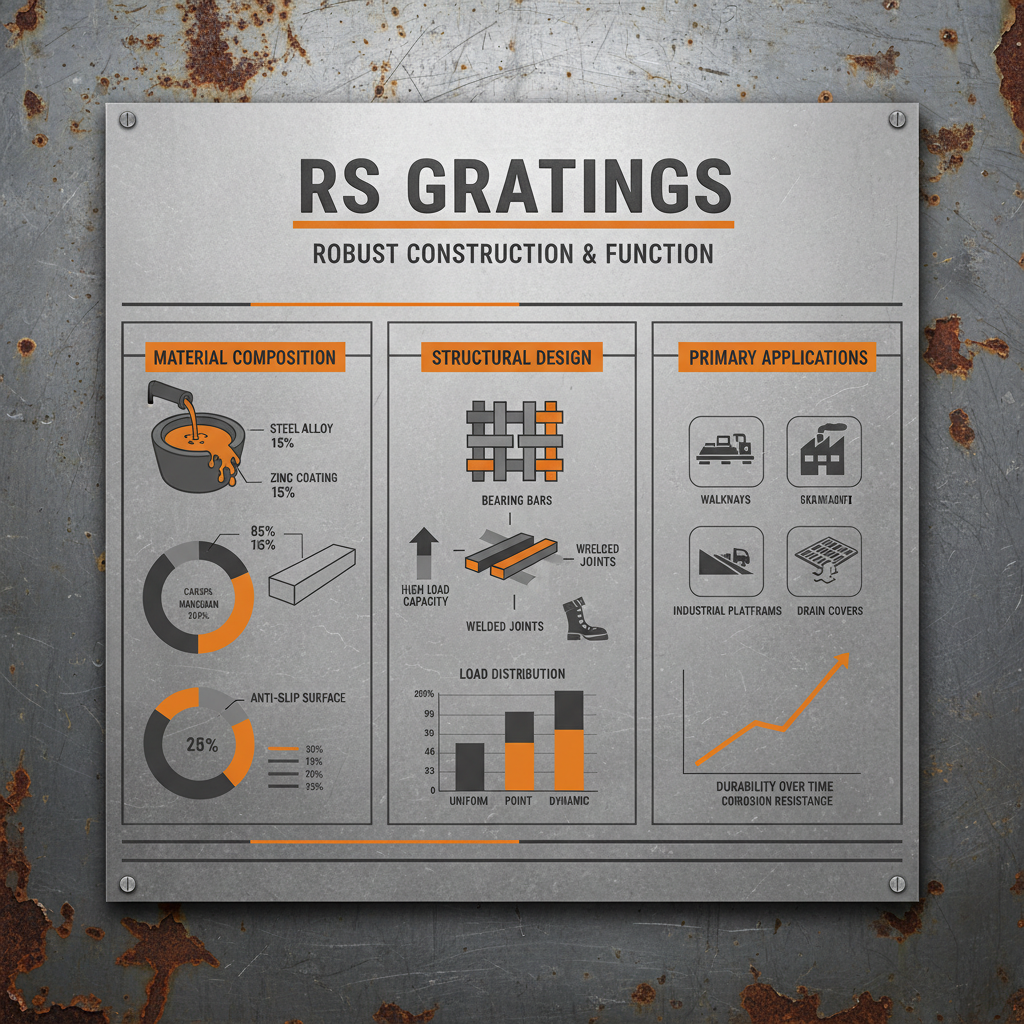 Industrial rs grating for Structural Support and Safety Efficiency