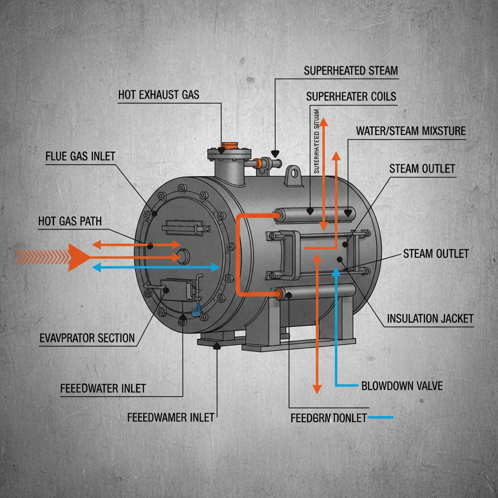 Efficient waste heat boiler for industry and Energy Recovery Guide