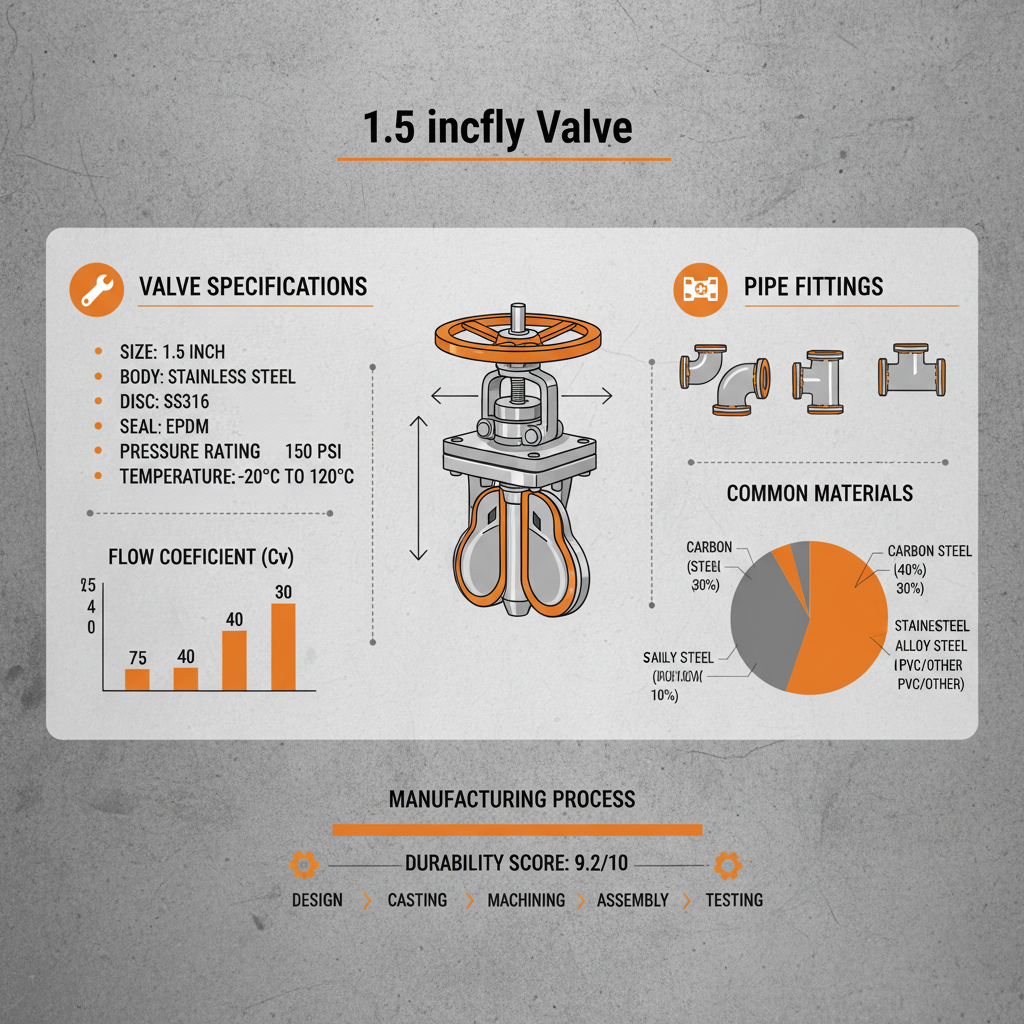 Industrial 1.5 inch butterfly valve for Efficient Fluid Control
