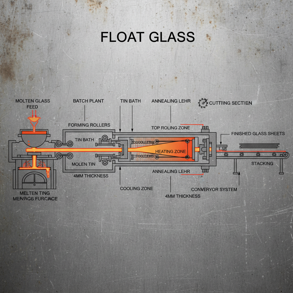 Versatile 4mm float glass for Architectural and Industrial Glazing