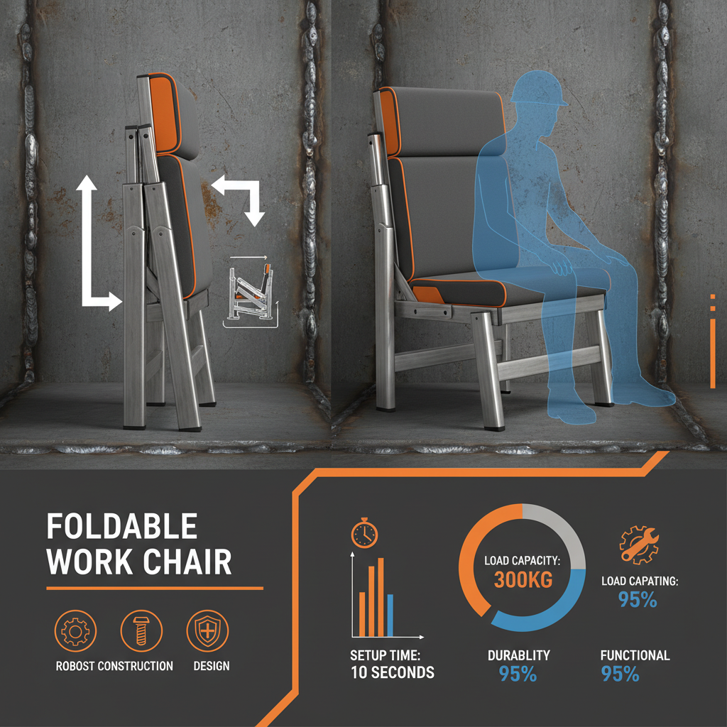 foldable work chair
