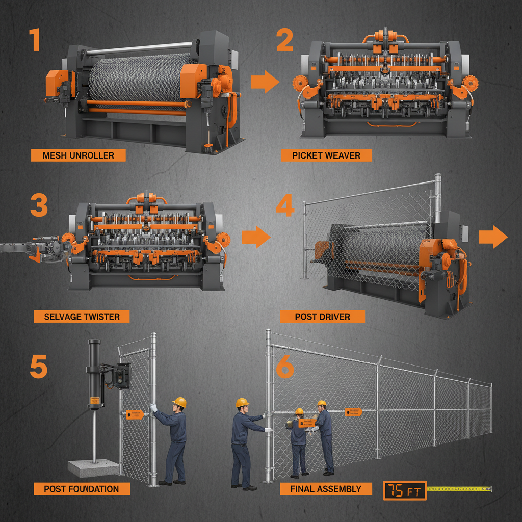 75 ft chain link fence