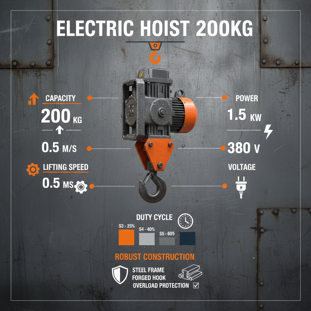 electric hoist 200kg