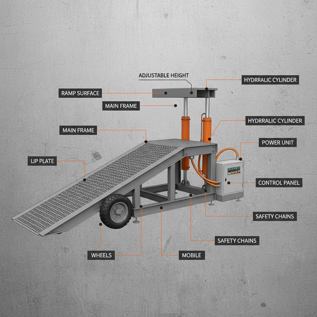 Hydraulic mobile dock ramp