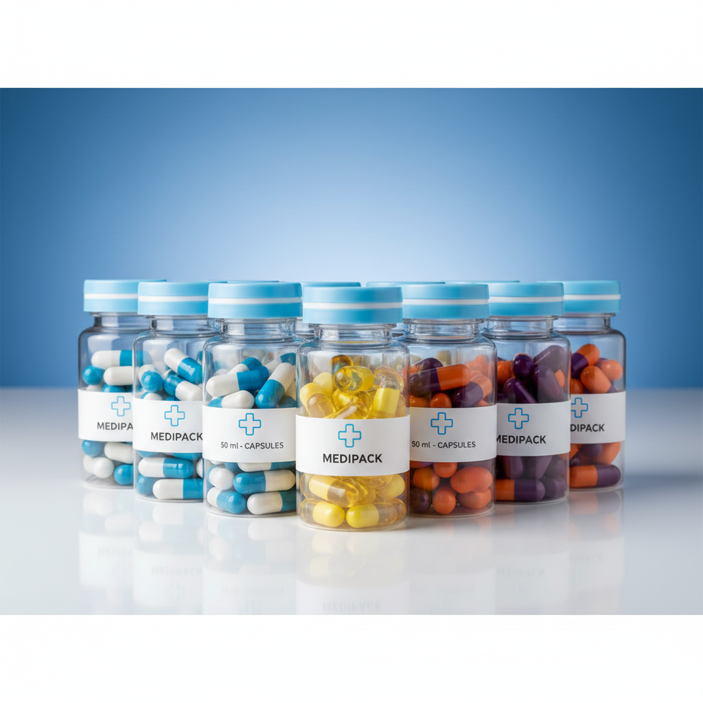 Elite Packaging 50 ml plastic vials