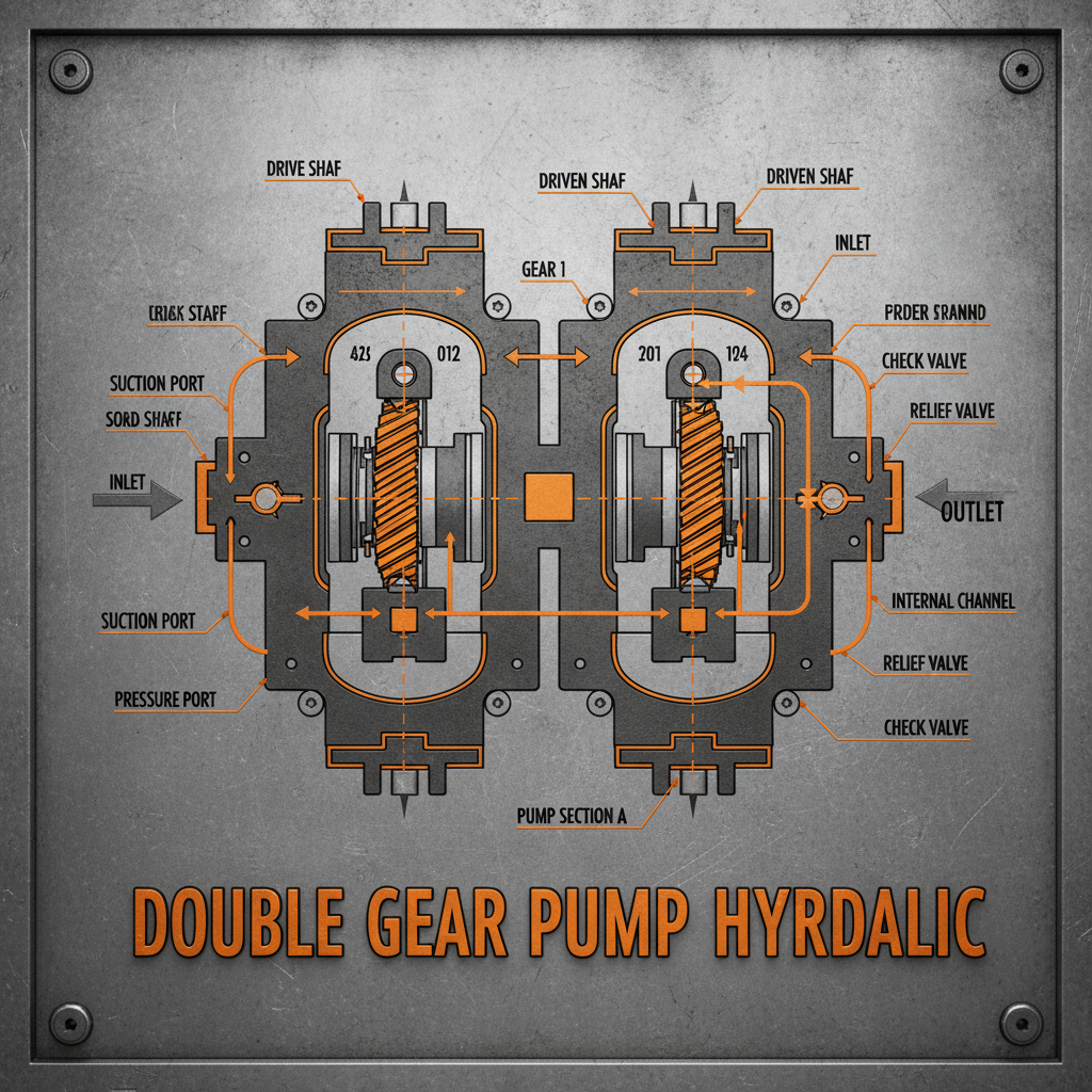 Precision Engineering Double Gear Pump Hydraulic