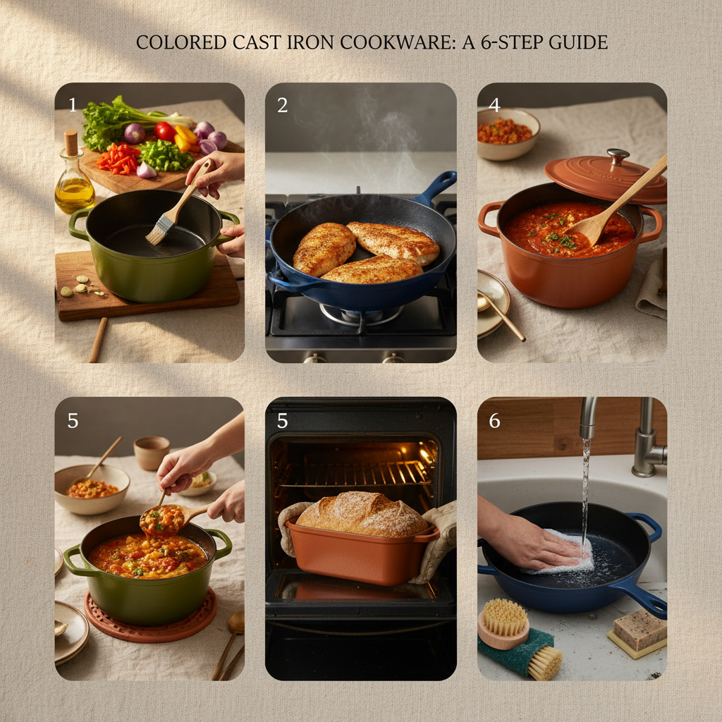 Precision Casting Colored Cast Iron Cookware