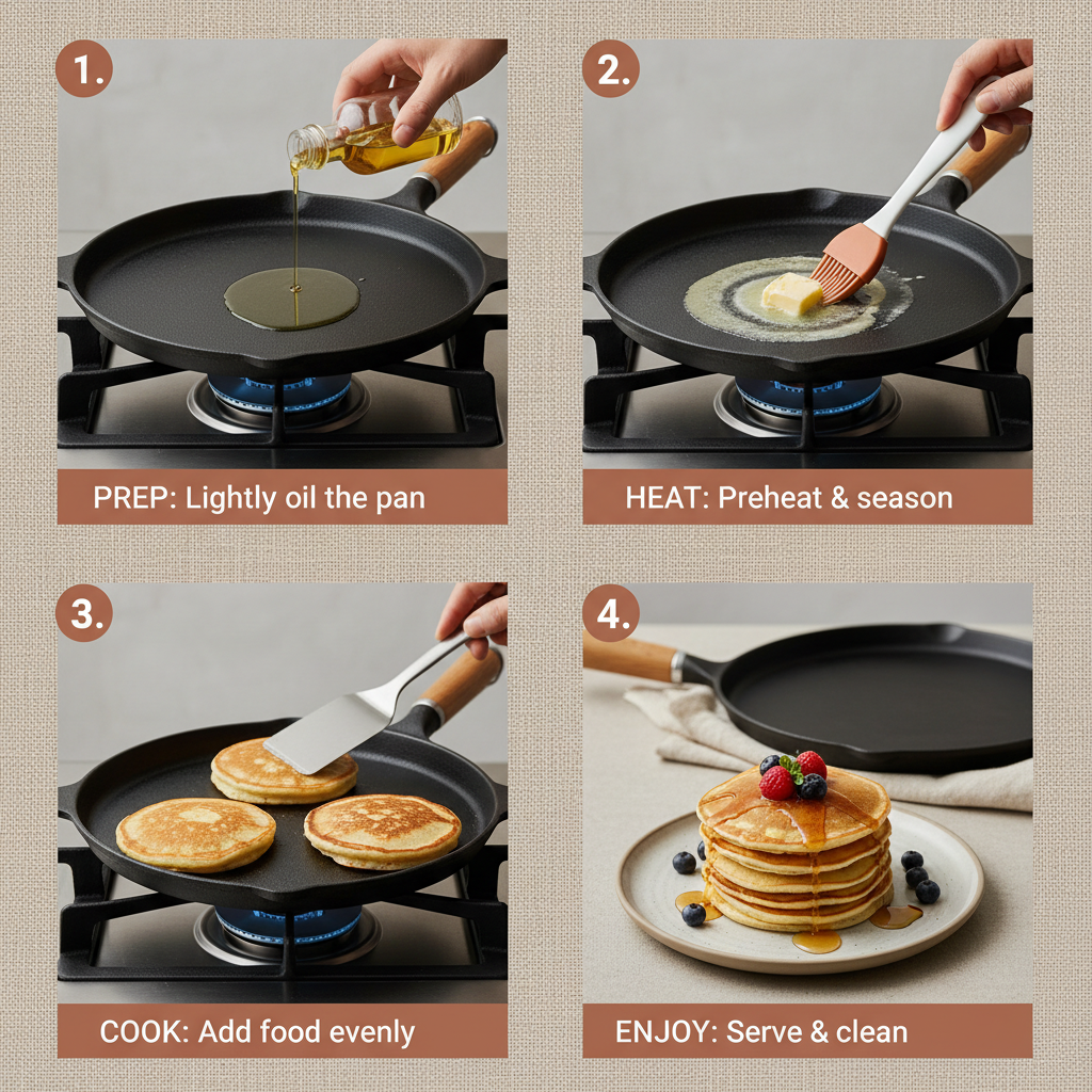 Professional Round Griddle Pan for High Performance Cooking