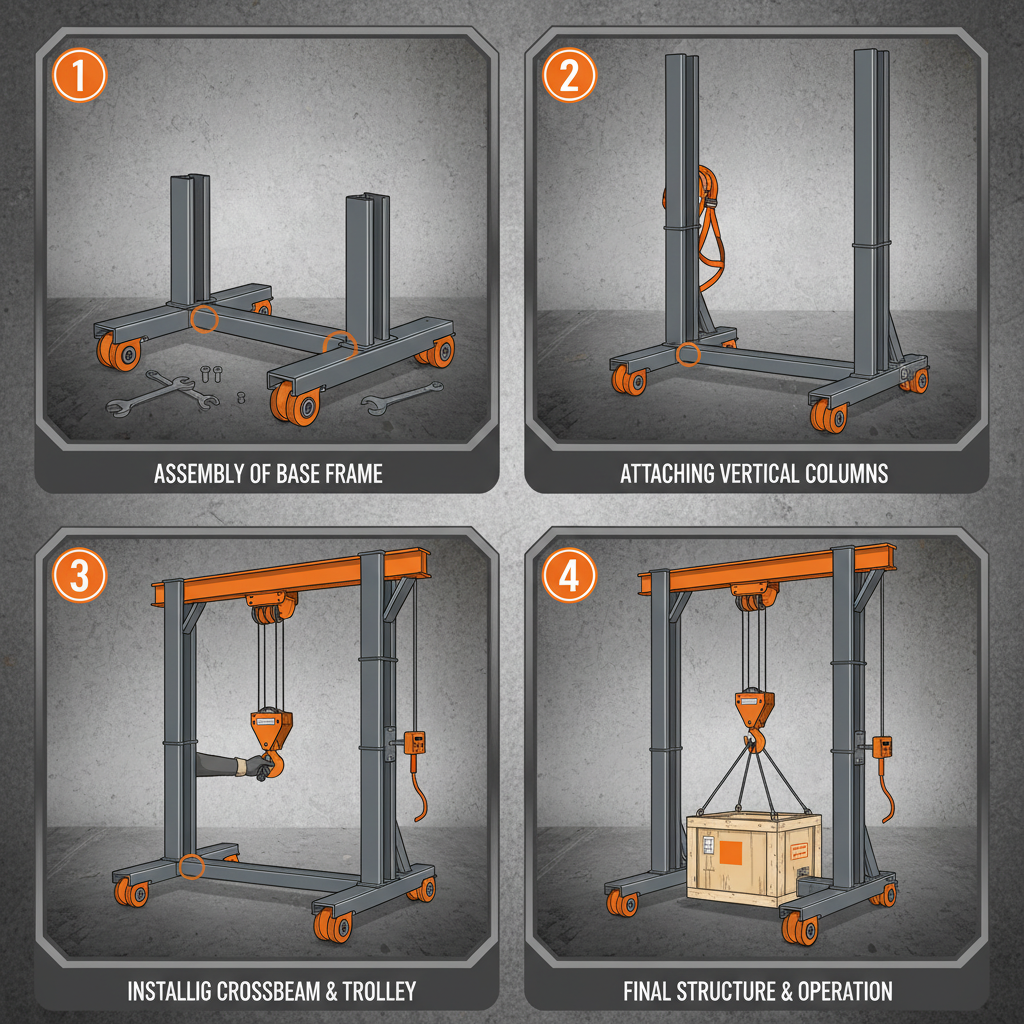 Efficient Industrial Material Handling with mobile lifting gantry