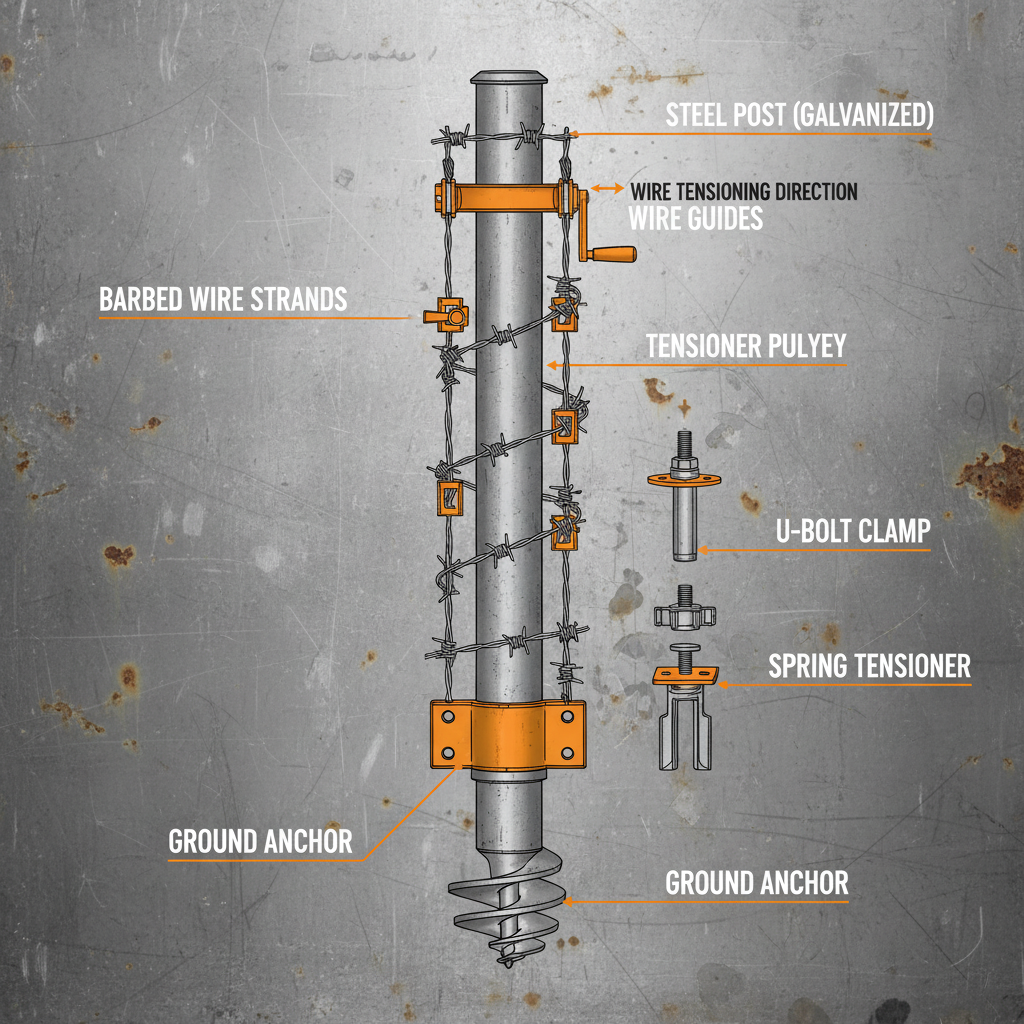 High Quality Barbed Wire Fence Post for Secure Perimeters