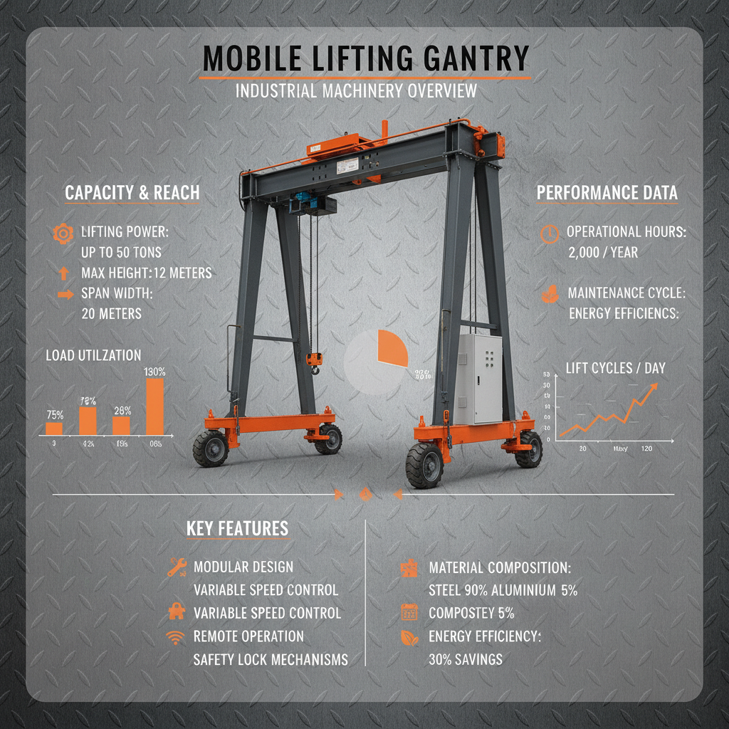 Efficient Industrial Material Handling with mobile lifting gantry