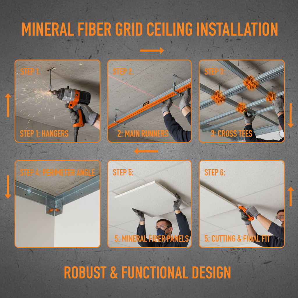 High Performance Mineral Fiber Grid Ceiling for Modern Interiors